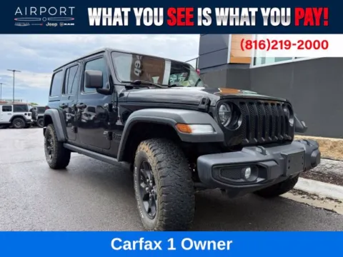 Black 2021 Jeep Wrangler Unlimited Willys for sale in Platte City, MO