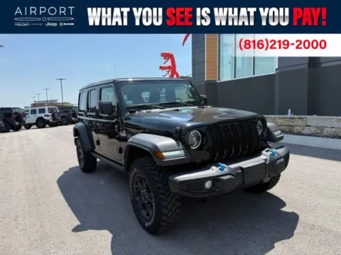 Black 2023 Jeep Wrangler Willys 4xe for sale in Platte City, MO