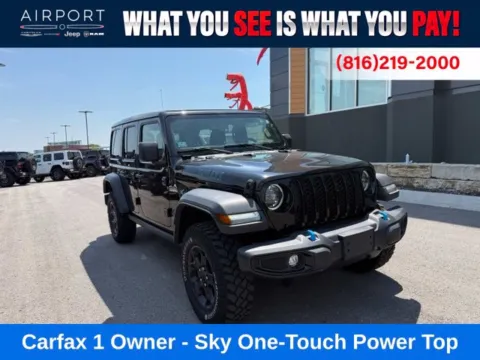 Black 2023 Jeep Wrangler Willys 4xe for sale in Platte City, MO