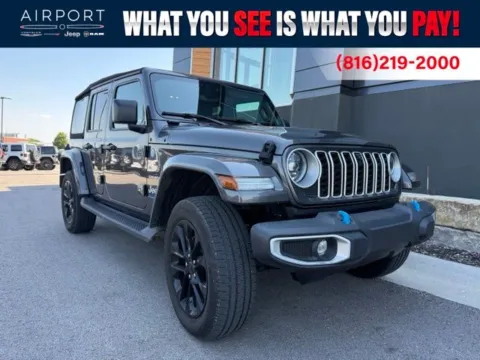 Gray 2024 Jeep Wrangler Sahara 4xe for sale in Platte City, MO