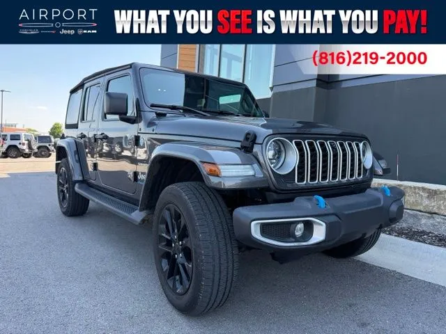 Gray 2024 Jeep Wrangler Sahara 4xe for sale in Platte City, MO