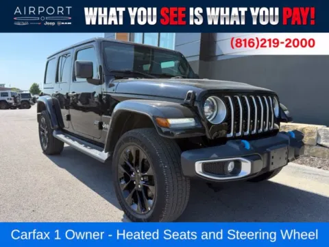 Black 2023 Jeep Wrangler Sahara 4xe for sale in Platte City, MO
