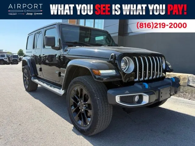 Black 2023 Jeep Wrangler Sahara 4xe for sale in Platte City, MO
