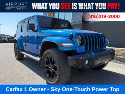 Blue 2023 Jeep Wrangler Sahara 4xe for sale in Platte City, MO