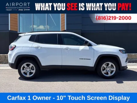 White 2024 Jeep Compass Latitude for sale in Platte City, MO