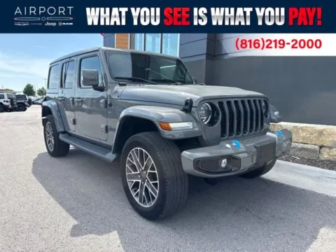 Gray 2023 Jeep Wrangler Sahara 4xe for sale in Platte City, MO