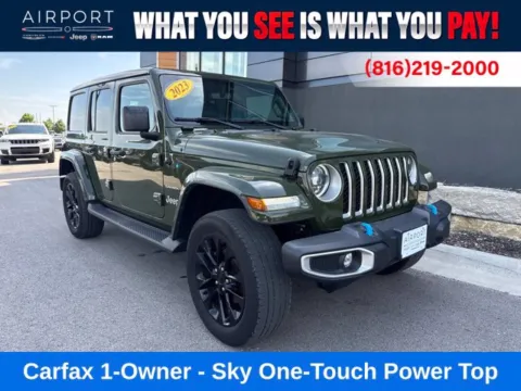 Green 2023 Jeep Wrangler Sahara 4xe for sale in Platte City, MO