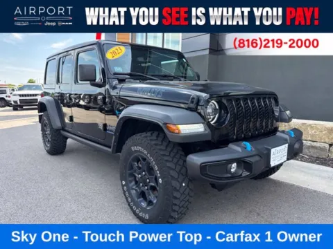 Black 2023 Jeep Wrangler Willys 4xe for sale in Platte City, MO