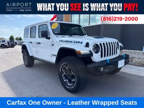 White 2023 Jeep Wrangler Rubicon 4xe for sale in Platte City, MO