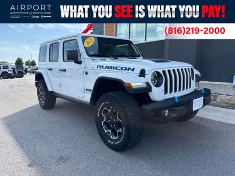 White 2023 Jeep Wrangler Rubicon 4xe for sale in Platte City, MO