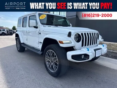 White 2022 Jeep Wrangler Unlimited Sahara 4xe for sale in Platte City, MO