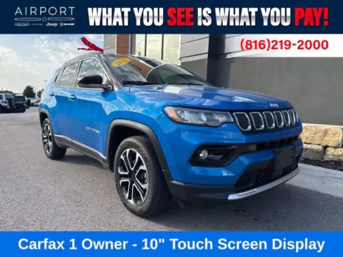 Blue 2022 Jeep Compass Limited for sale in Platte City, MO