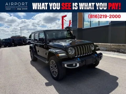 Black 2023 Jeep Wrangler Sahara 4xe for sale in Platte City, MO