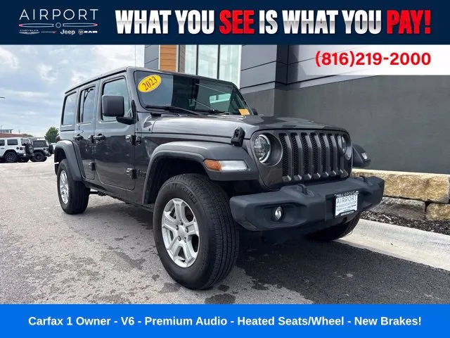 Gray 2023 Jeep Wrangler Sport S for sale in Platte City, MO