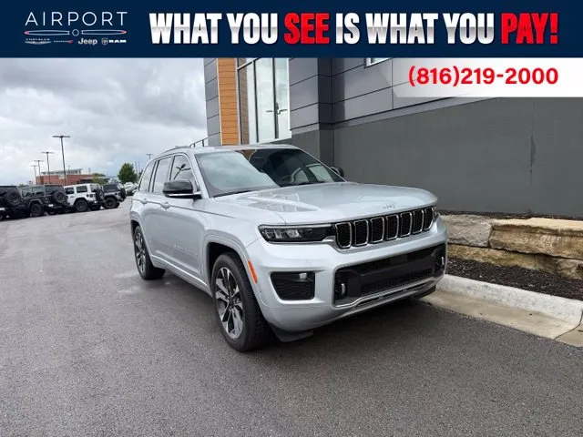 Silver 2024 Jeep Grand Cherokee Overland for sale in Platte City, MO