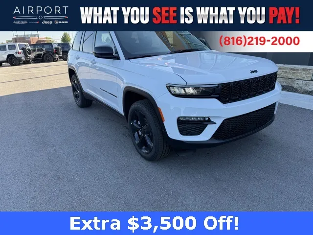 White 2025 Jeep Grand Cherokee Limited for sale in Platte City, MO
