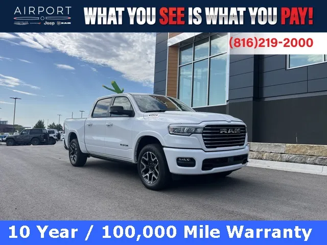 White 2026 Ram 1500 Laramie for sale in Platte City, MO
