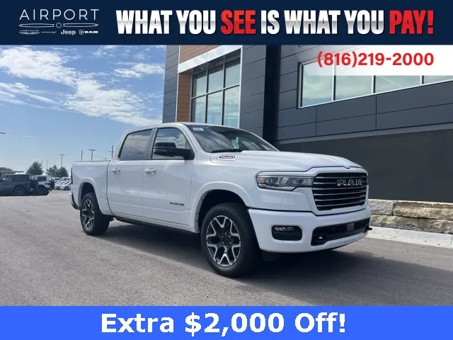White 2026 Ram 1500 Laramie for sale in Platte City, MO