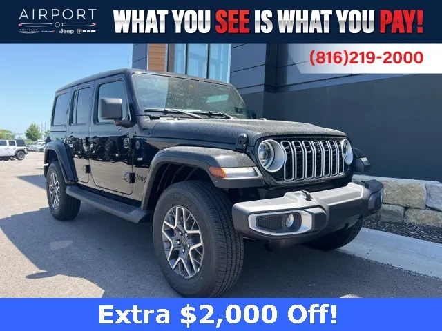 Black 2025 Jeep Wrangler Sahara for sale in Platte City, MO