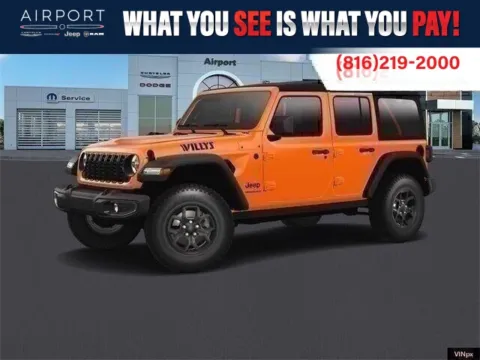 Orange 2025 Jeep Wrangler Willys for sale in Platte City, MO