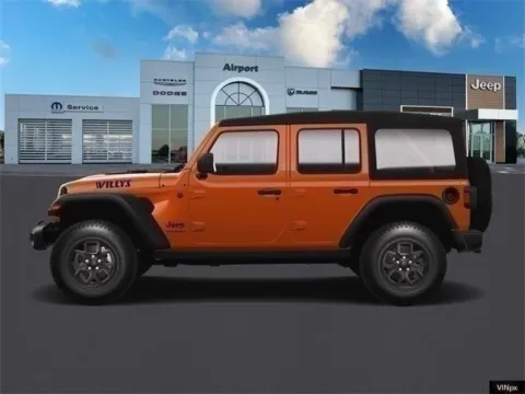 Photos of 2025 Jeep Wrangler Willys for sale in Platte City, MO at Airport Chrysler Dodge Jeep Ram