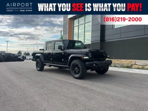 Black 2024 Jeep Gladiator Willys for sale in Platte City, MO
