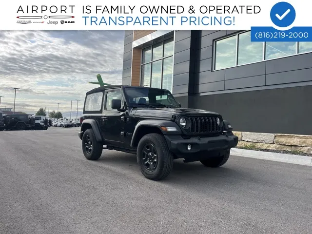 Used 2024 Jeep Wrangler 2-Door Sport with VIN 1C4PJXAG9RW337731 for sale in Kansas City