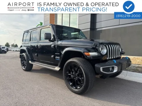 Black 2022 Jeep Wrangler Unlimited Sahara 4xe for sale in Platte City, MO