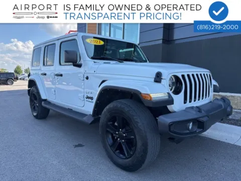White 2021 Jeep Wrangler Unlimited Sahara Altitude for sale in Platte City, MO