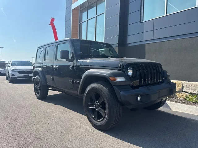 Used 2021 Jeep Wrangler Unlimited Altitude with VIN 1C4HJXDG8MW744044 for sale in Kansas City