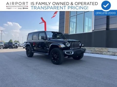 Black 2021 Jeep Wrangler Unlimited Sahara 4xe for sale in Platte City, MO