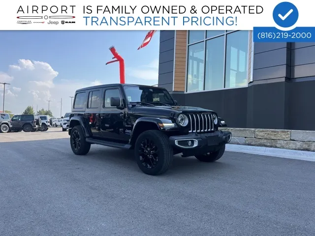 Black 2021 Jeep Wrangler Unlimited Sahara 4xe for sale in Platte City, MO