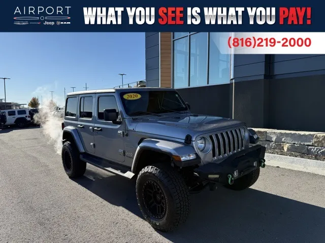 Silver 2020 Jeep Wrangler Unlimited Sahara for sale in Platte City, MO