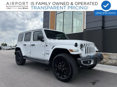 White 2023 Jeep Wrangler Sahara 4xe for sale in Platte City, MO
