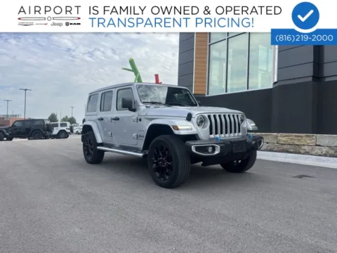 Silver 2022 Jeep Wrangler Unlimited Sahara 4xe for sale in Platte City, MO