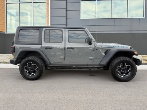 Photos of 2022 Jeep Wrangler Unlimited Rubicon 4xe for sale in Platte City, MO at Airport Chrysler Dodge Jeep Ram
