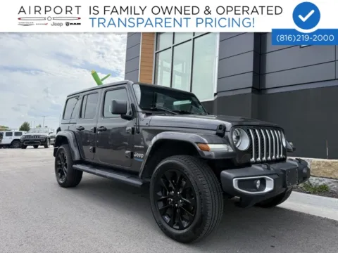Gray 2021 Jeep Wrangler Unlimited Sahara 4xe for sale in Platte City, MO