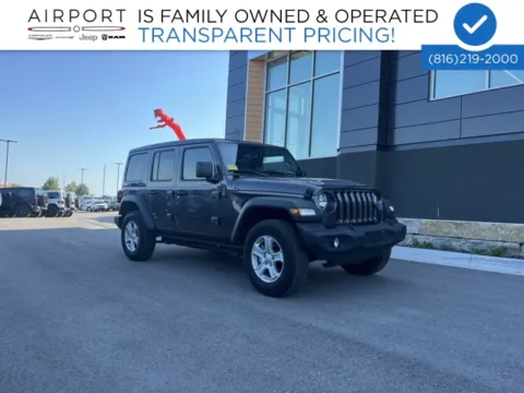 Gray 2022 Jeep Wrangler Unlimited Sport S for sale in Platte City, MO