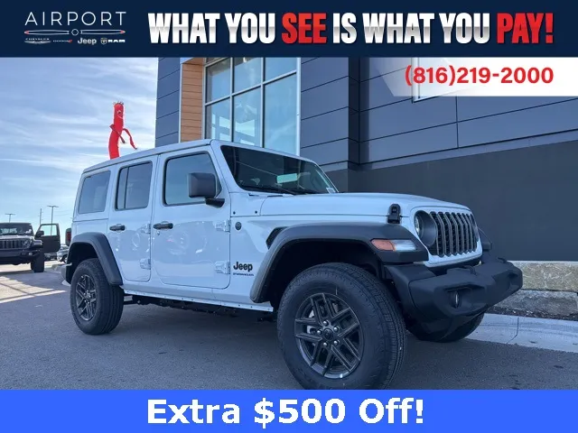 White 2026 Jeep Wrangler Sport S for sale in Platte City, MO