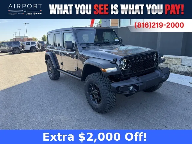 Beige 2026 Jeep Wrangler Willys for sale in Platte City, MO