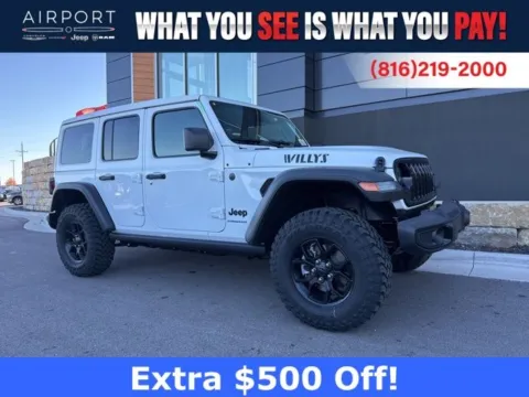 White 2026 Jeep Wrangler Willys for sale in Platte City, MO