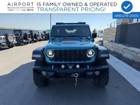 Blue 2024 Jeep Wrangler Rubicon 4xe for sale in Platte City, MO