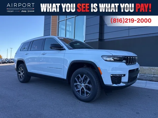 White 2025 Jeep Grand Cherokee L Limited for sale in Platte City, MO