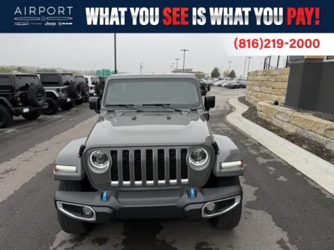Gray 2023 Jeep Wrangler Sahara 4xe for sale in Platte City, MO