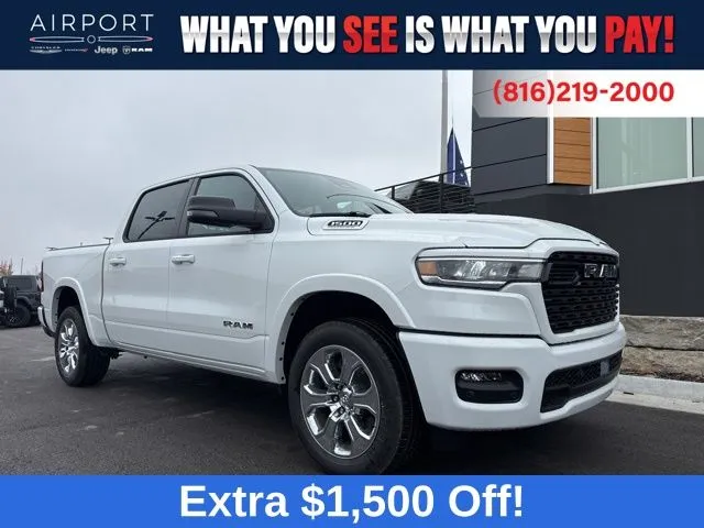 White 2026 Ram 1500 Big Horn/Lone Star for sale in Platte City, MO