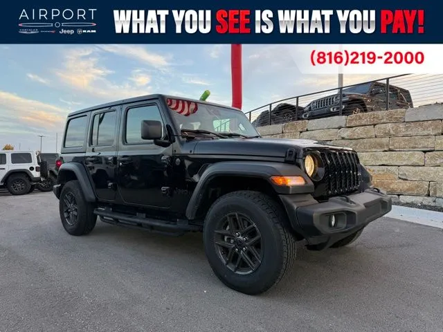 Used 2024 Jeep Wrangler 4-Door Sport S with VIN 1C4PJXDG7RW243875 for sale in Kansas City