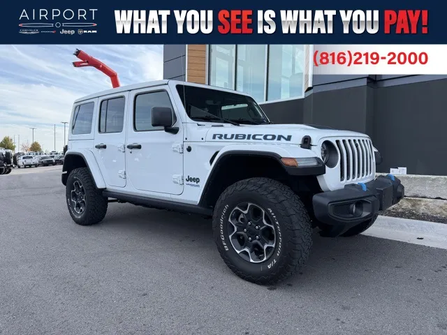 White 2022 Jeep Wrangler Unlimited Rubicon 4xe for sale in Platte City, MO