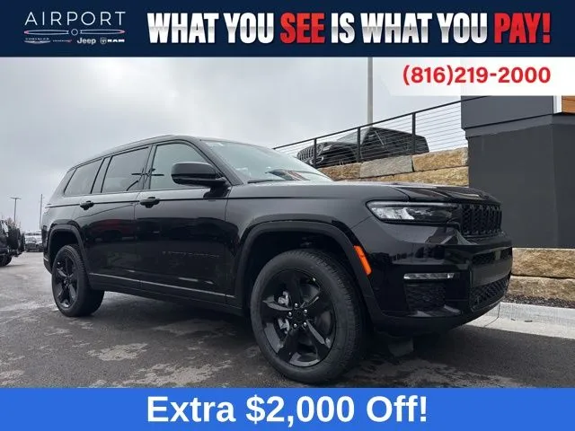 Black 2025 Jeep Grand Cherokee L Limited for sale in Platte City, MO