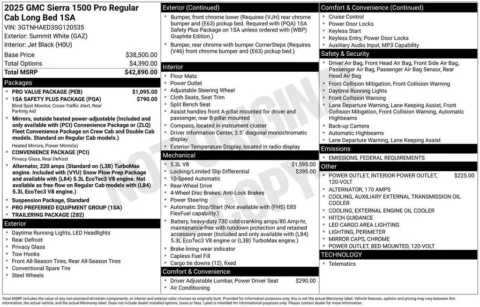 White 2025 GMC Sierra 1500 Pro for sale in Morrow, GA