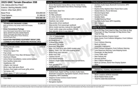 Gray 2025 GMC Terrain Elevation for sale in Morrow, GA